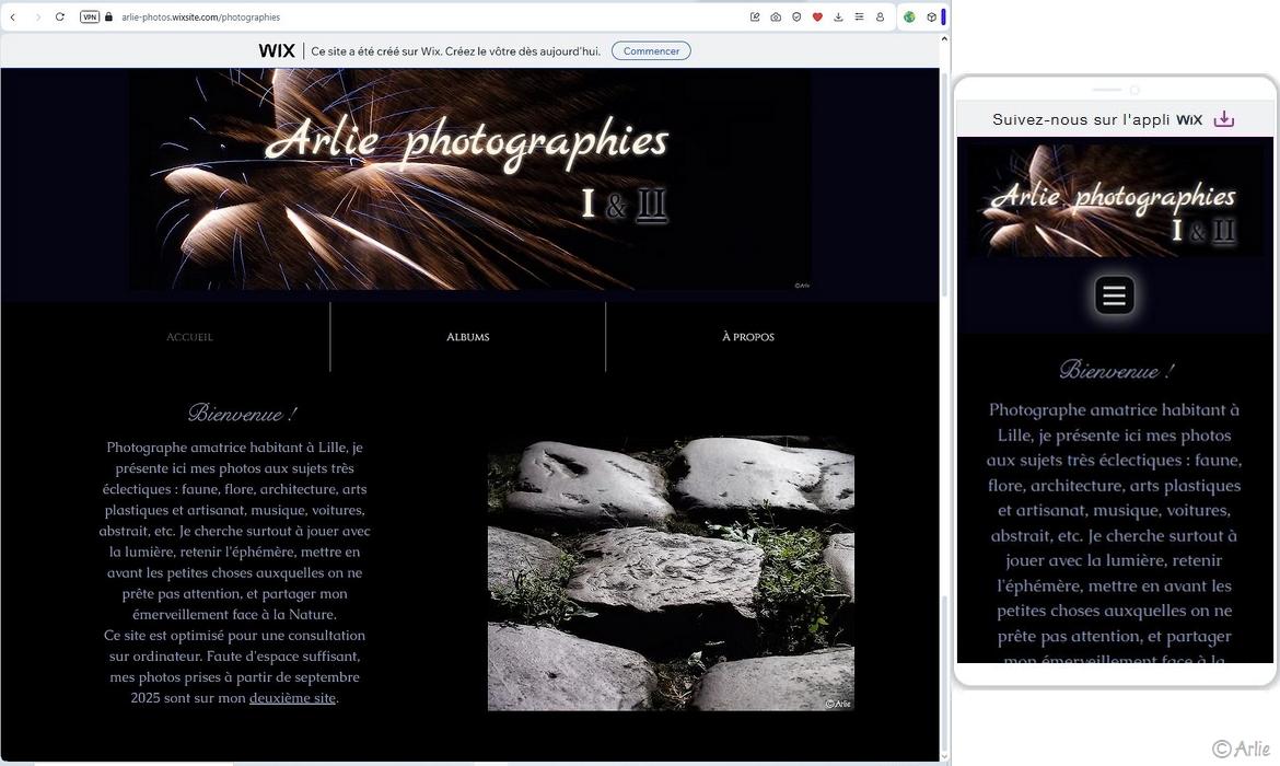 Arlie photographies, sur WIX : https://arlie-photos.wixsite.com/photographies/